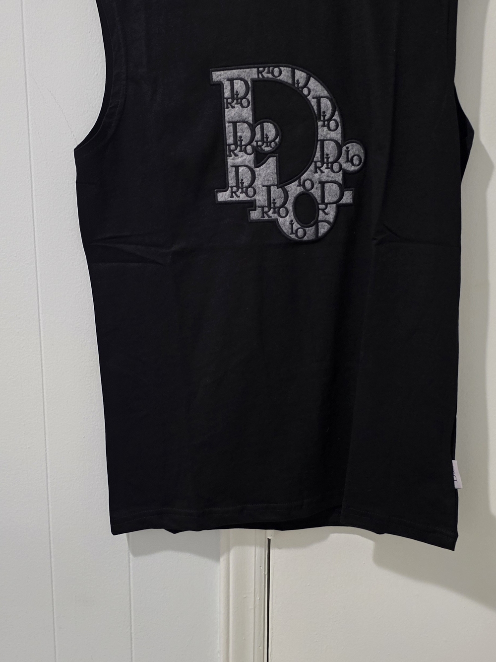 Black Tank Top with Large 'D' Logo